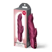 Вібратор-кролик Fun Factory Darling Devil Wine Red, 10 режимів, працює від батарейок — Переглянути зображення 3