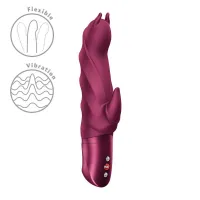 Вібратор-кролик Fun Factory Darling Devil Wine Red, 10 режимів, працює від батарейок