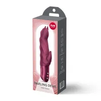 Вібратор-кролик Fun Factory Darling Devil Wine Red, 10 режимів, працює від батарейок — Переглянути зображення 4