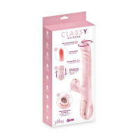 Вибратор-кролик 5в1 Yoba Classy, вибрация, ротация, пульсация, жемчужный массаж, нагрев — Просмотреть изображение 4