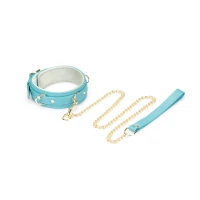Нашийник з повідцем Liebe Seele Blue Lamb Leather Collar with Velvet Lining — Переглянути зображення 1