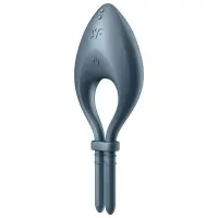 Ерекційне смарт-віброкільце ласо з регулюванням розміру Satisfyer Bullseye Dark Blue — Переглянути зображення 1