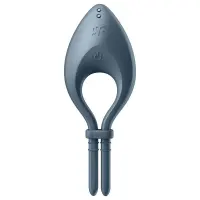 Ерекційне смарт-віброкільце ласо з регулюванням розміру Satisfyer Bullseye Dark Blue — Переглянути зображення 2