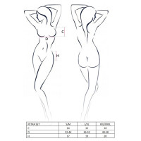 Комплект белья Passion Exclusive PETRA SET L/XL, black, стринги, широкий пояс, лиф-топик