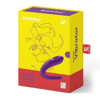 Вібратор для пар Satisfyer Double Classic Violet з одним моторчиком — Переглянути зображення 3