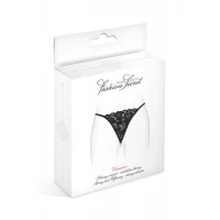 Трусики-стрінги з перлинною ниткою Fashion Secret VENUSINA Black — Переглянути зображення 3