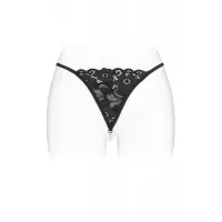 Трусики-стрінги з перлинною ниткою Fashion Secret VENUSINA Black — Переглянути зображення 1