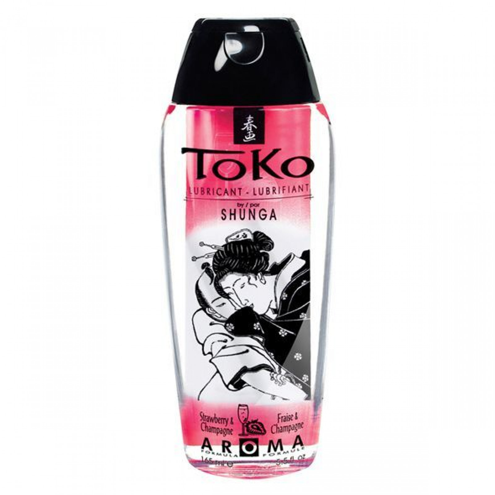 Лубрикант на водной основе Shunga Toko AROMA – Sparkling Strawberry Wine (165 мл), не содержит сахара
