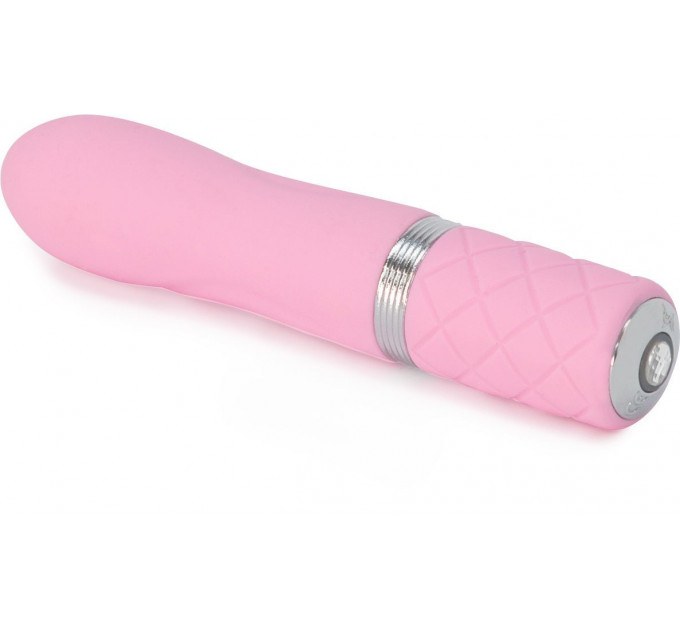Розкішний вібратор PILLOW TALK - Flirty Pink з кристалом Swarovski, гнучка головка