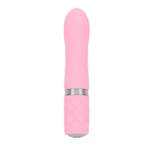 Розкішний вібратор PILLOW TALK - Flirty Pink з кристалом Swarovski, гнучка головка
