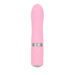 Розкішний вібратор PILLOW TALK - Flirty Pink з кристалом Swarovski, гнучка головка