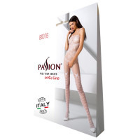 Ажурный бодистокинг с интимными вырезами Passion BS076 white Ажурный бодистокинг с интимными вырезами Passion BS076 white