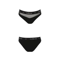 Трусики з прозорою вставкою Passion PS006 PANTIES L, black — Переглянути зображення 5