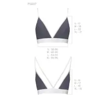 Спортивний топ з подвійними бретелями Passion PS007 TOP S, dark grey — Просмотреть изображение 5