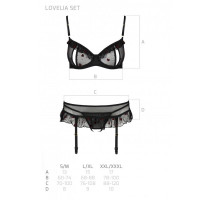 Сексуальный комплект с поясом для чулок Passion LOVELIA SET L/XL, black — Просмотреть изображение 7