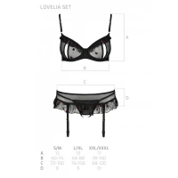 Сексуальний комплект з поясом для панчіх Passion LOVELIA SET L/XL, black — Просмотреть изображение 7