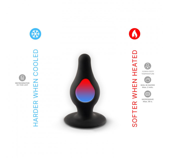 Анальна пробка SilexD (Model 2 size S) двошарова, силікон+Silexpan, діаметр 3,4 см