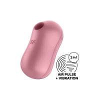 Вакуумний стимулятор із вібрацією Satisfyer Cotton Candy Light Red — Переглянути зображення 2