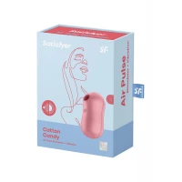 Вакуумний стимулятор із вібрацією Satisfyer Cotton Candy Light Red — Переглянути зображення 7