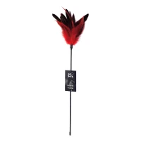 Лоскітка з пером півня Art of Sex – Feather Paddle, червона — Переглянути зображення 3