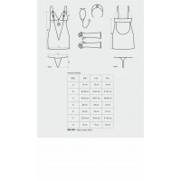 Эротический кружевной костюм медсестры Obsessive Medica dress 5pcs costume S/M, сорочка, перчатки, с