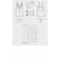 Еротичний мереживний костюм медсестри Obsessive Medica dress 5pcs costume S/M, сорочка, рукавички, с — Переглянути зображення 5