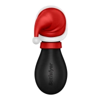 Вакуумний кліторальний стимулятор Satisfyer Penguin Holiday Edition, у шапочці та шарфі — Переглянути зображення 4