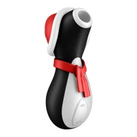 Вакуумний кліторальний стимулятор Satisfyer Penguin Holiday Edition, у шапочці та шарфі — Переглянути зображення 1