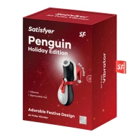 Вакуумний кліторальний стимулятор Satisfyer Penguin Holiday Edition, у шапочці та шарфі — Переглянути зображення 6