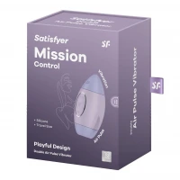 Вакуумний стимулятор з вібрацією Satisfyer Mission Control Violet, 2 незалежні мотори — Переглянути зображення 6