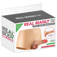 Силіконові трусики з фалоімітатором Real Body Real Manly, L/XL, суцільна конструкція, для неї — Переглянути зображення 5