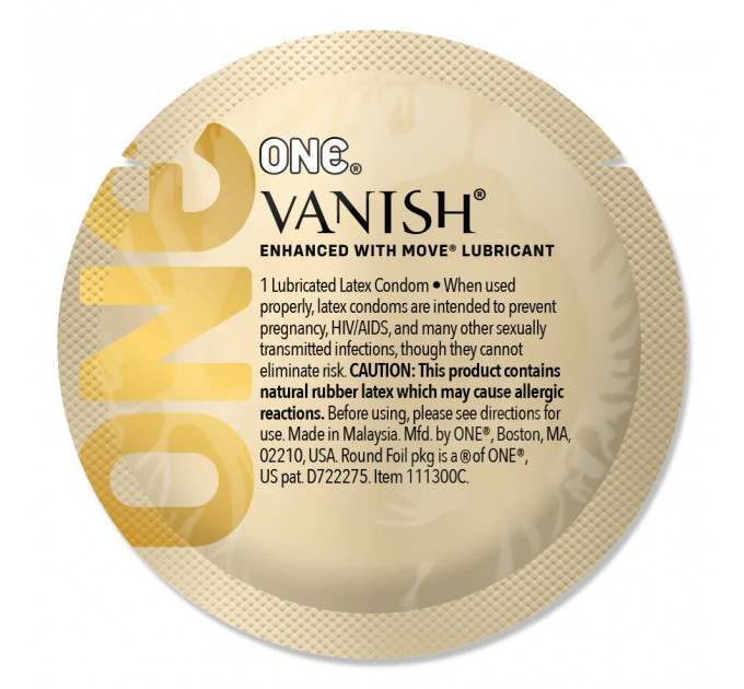 Презерватив ONE Vanish Hyperthin, 1 шт, ультратонкий, зі змазкою