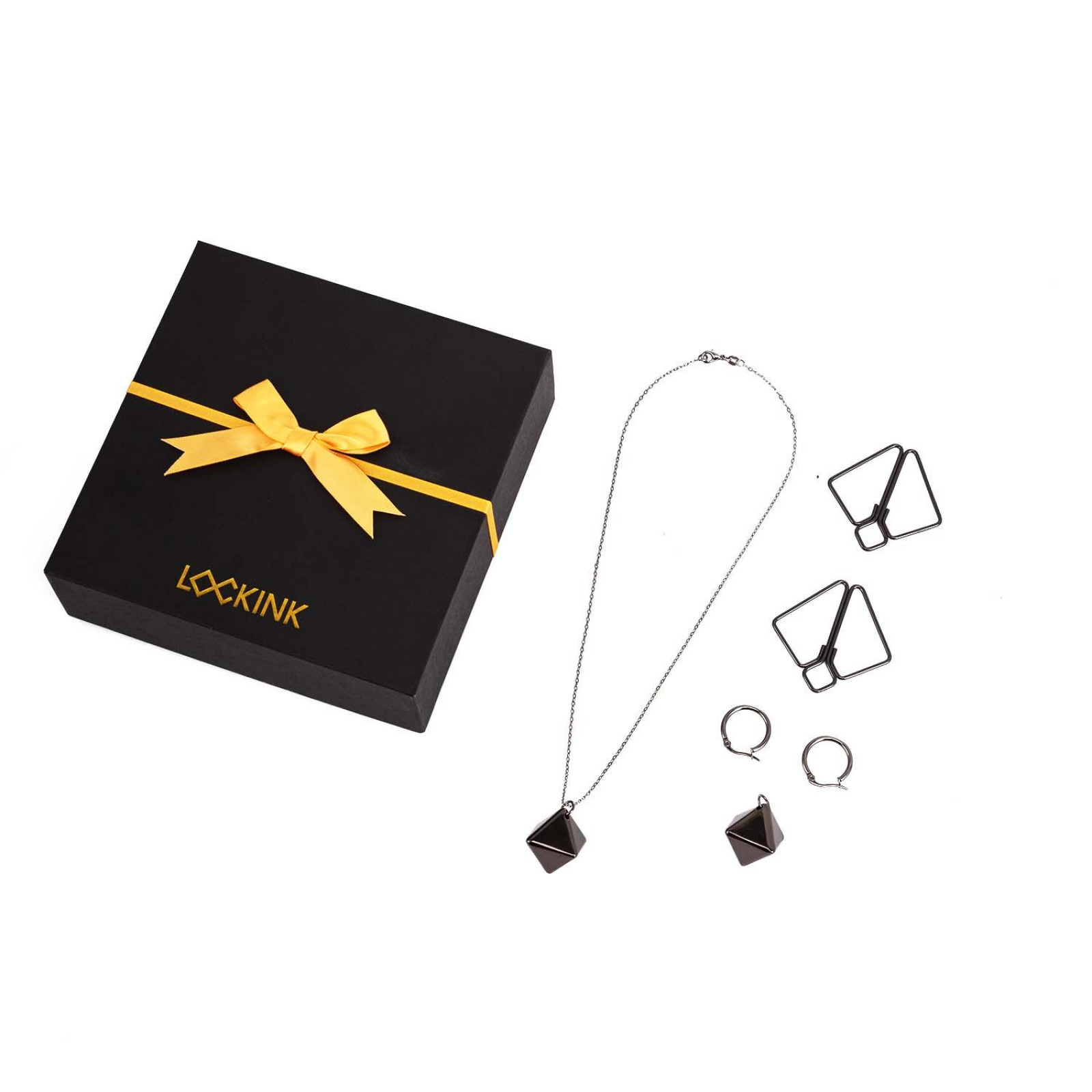 Затискачі для сосків з важкою підвіскою LOCKINK Nipple Clamps with Heavy Pendant, сріблясті