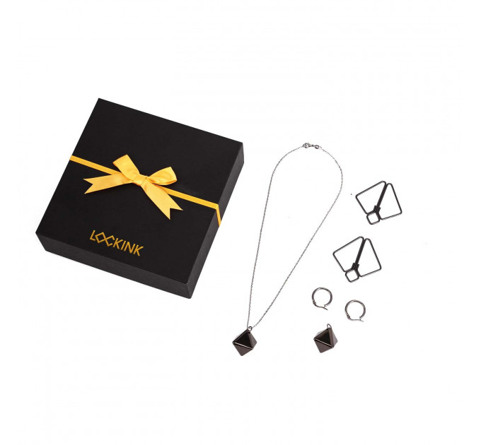 Затискачі для сосків з важкою підвіскою LOCKINK Nipple Clamps with Heavy Pendant - Grey