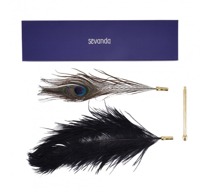 Лоскітка LOCKINK SEVANDA Natural Peacock Flirting Feather Tickler, перо павича