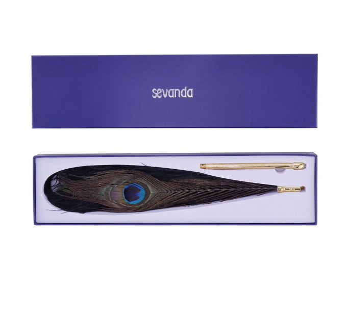 Лоскітка LOCKINK SEVANDA Natural Peacock Flirting Feather Tickler, перо павича