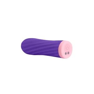 Віброкуля S Pleasures Bullets Twist & Shout Purple, фіолетова, ребриста поверхня, 10 режимів