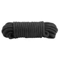 Бавовняна мотузка для шибарі Punishment – Bondage Rope – Black, 9,7 м, чорна — Переглянути зображення 2