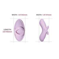 Смарт-вибратор для клитора Svakom Echo 2 Pink Lilac, подогрев до 38 °C, съемная насадка на палец