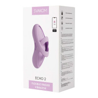 Смарт-вибратор для клитора Svakom Echo 2 Pink Lilac, подогрев до 38 °C, съемная насадка на палец — Просмотреть изображение 10