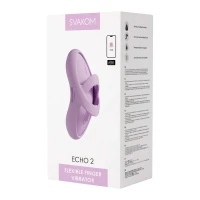 Смарт-вібратор для клітора Svakom Echo 2 Pink Lilac, підігрів до 38 °C, знімна насадка на палець — Переглянути зображення 10