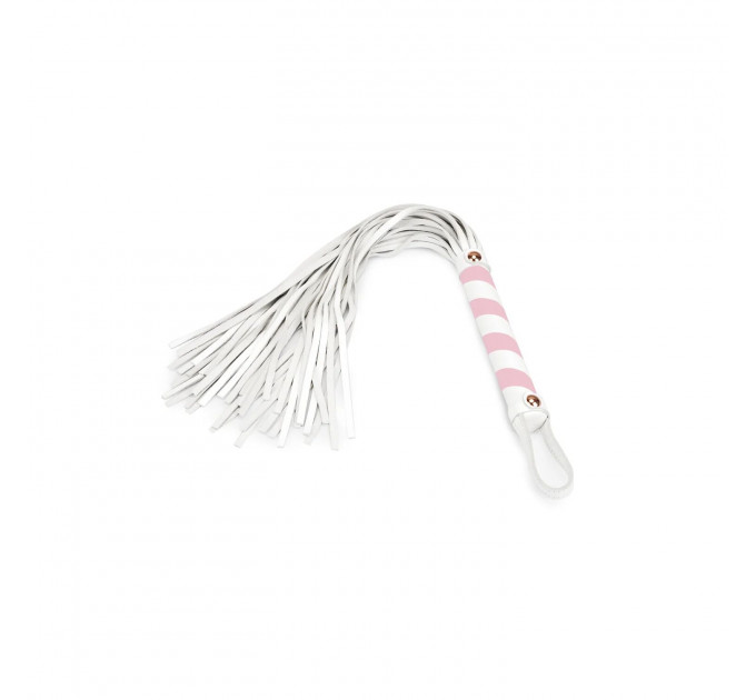 Флогер Liebe Seele White & Pink Leather Flogger
