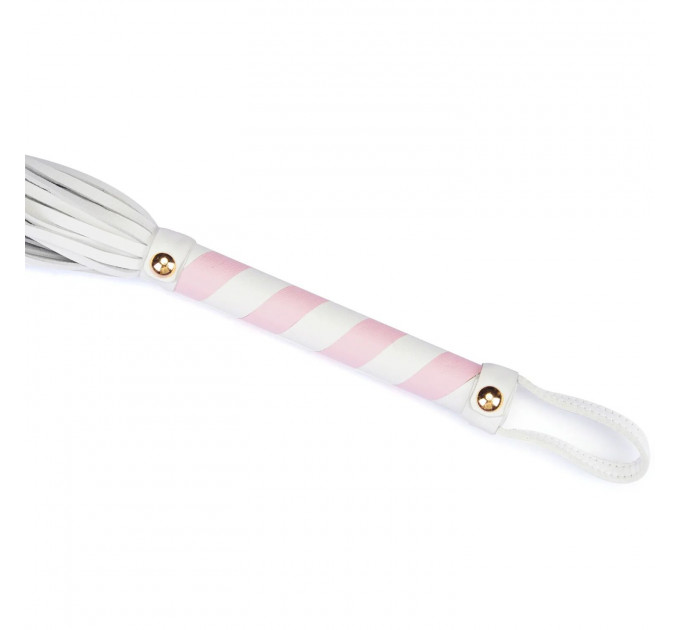 Флогер Liebe Seele White & Pink Leather Flogger