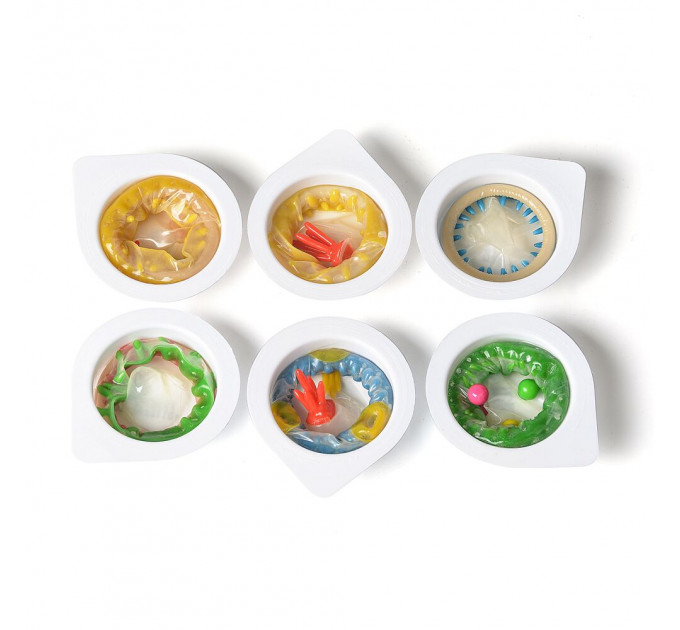 Насадка на член Recare Spike Condom Yellow (презерватив з вусиками та спіраллю шипів)