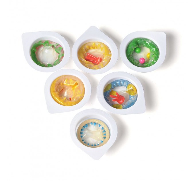 Насадка на член Recare Spike Condom Yellow (презерватив з вусиками та спіраллю шипів)