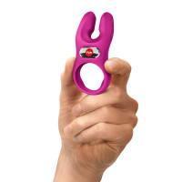 Эрекционное виброкольцо с двойной стимуляцией клитора Fun Factory NŌS PRO Magenta, 2 мотора — Просмотреть изображение 6