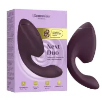 Подвійний вакуумний кліторальний стимулятор з вібрацією Womanizer Next Duo - Dark Purple — Переглянути зображення 30