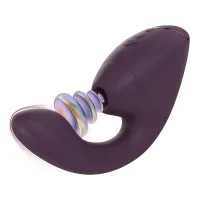 Подвійний вакуумний кліторальний стимулятор з вібрацією Womanizer Next Duo - Dark Purple — Переглянути зображення 2