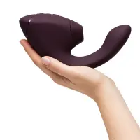 Подвійний вакуумний кліторальний стимулятор з вібрацією Womanizer Next Duo - Dark Purple — Переглянути зображення 16
