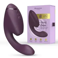 Подвійний вакуумний кліторальний стимулятор з вібрацією Womanizer Next Duo - Dark Purple — Переглянути зображення 28
